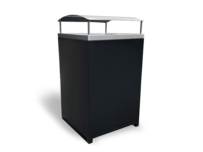 EM224-240-HP Emerdyn Bin Enclosure, Hood and Pins, Powdercoated, custom with no perforations.jpg